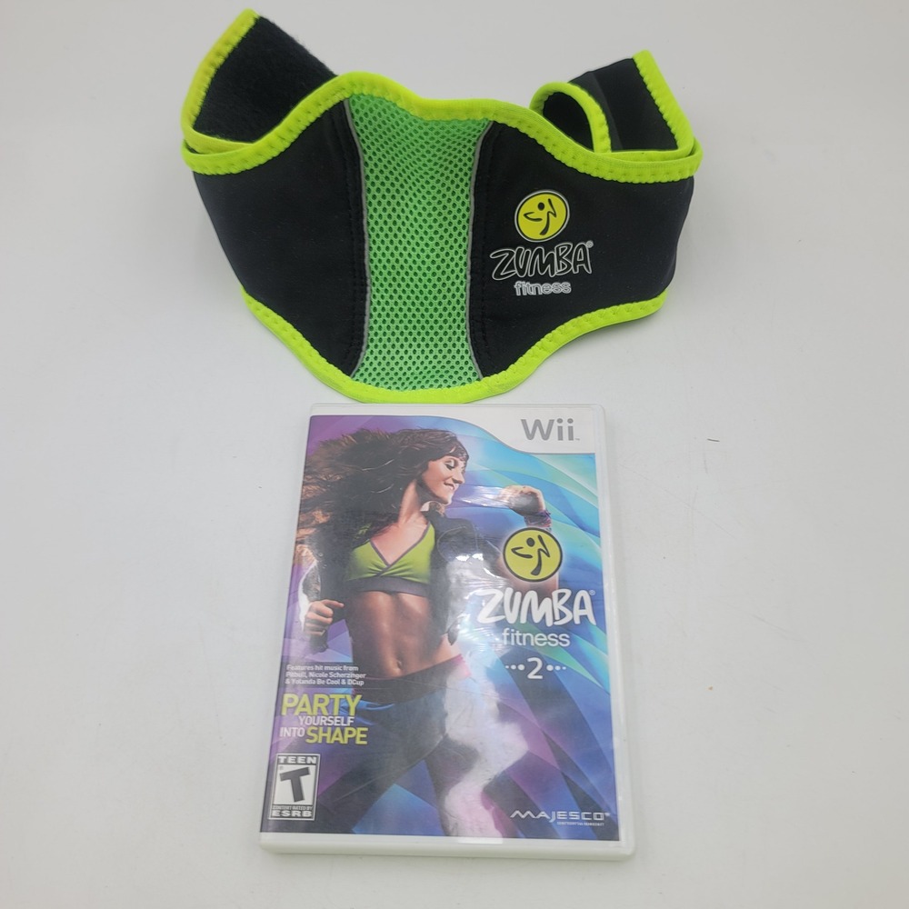 Zumba Fitness 2 Nintendo Wii Game with Official Fitness Belt and Manual CIB